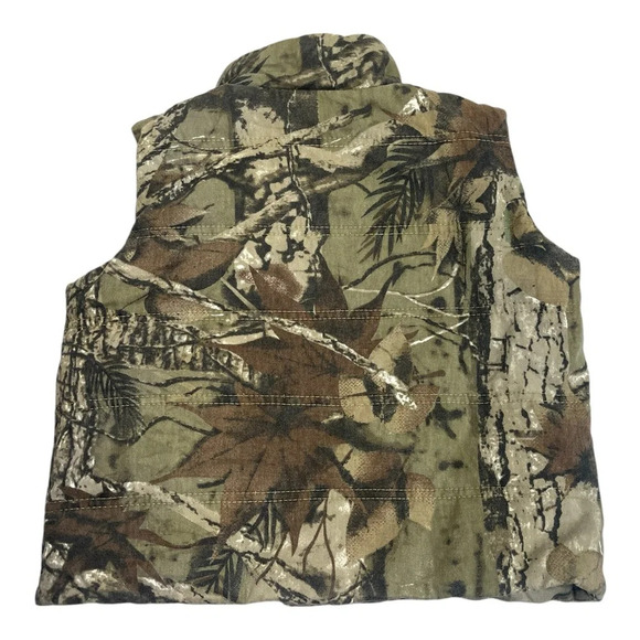 Outdoor Habitat Cotton Green Camouflage Hunting Camping Zip Vest Toddler Size 3T - Picture 2 of 11